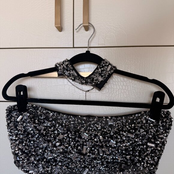 ✨ Carli Bybel x Missguided FULL SET embellished pants / bandeau top / choker✨ - Picture 6 of 7